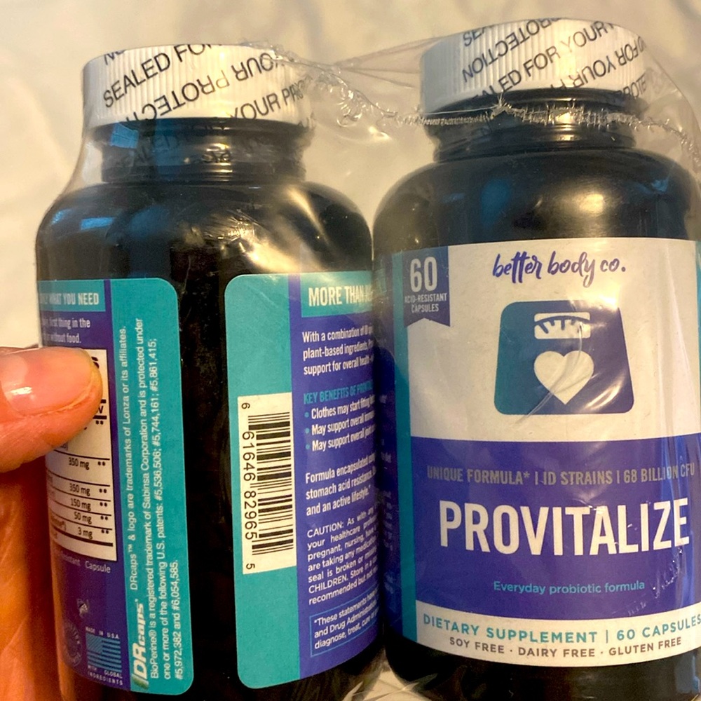 Better Body Co PROVITALIZE 2 Unopened, Sealed Bottles. 120 capsules total.
